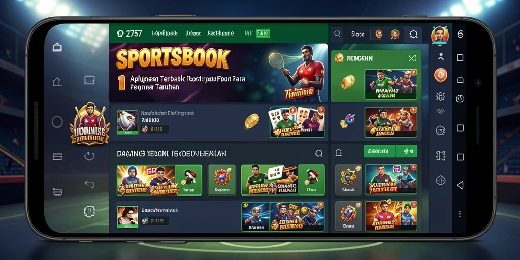 Tampilan gameplay utama di aplikasi Sportsbook 2757.