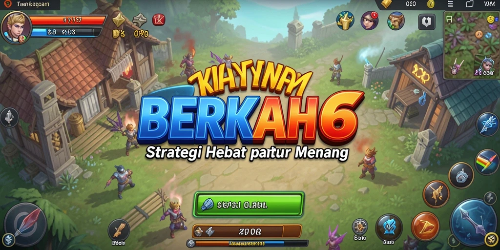 Screenshot utama BERKAH6 menampilkan pertempuran strategis yang seru.