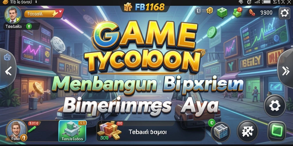 Screenshot gameplay FB168 menampilkan keseruan membangun bisnis Tycoon.