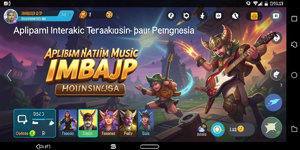 Tampilan gameplay interaktif dari IMBAJP yang menampilkan fitur karaoke.