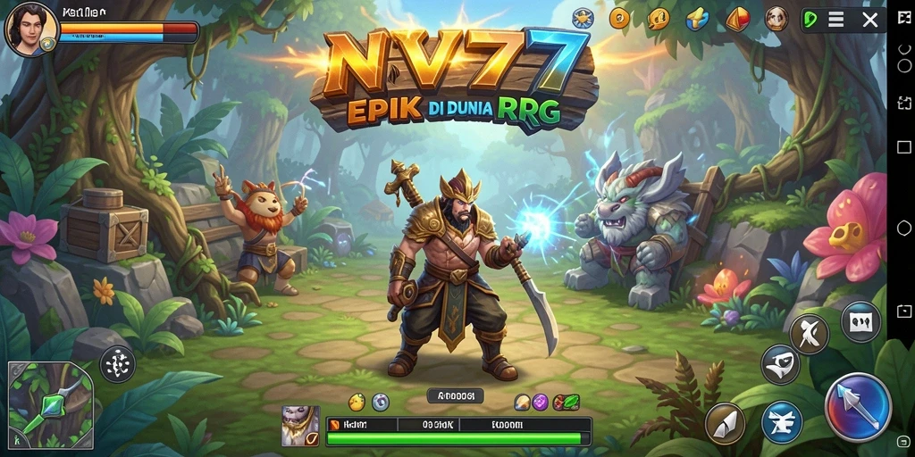 Tampilan gameplay menegangkan dan penuh aksi di NV77.